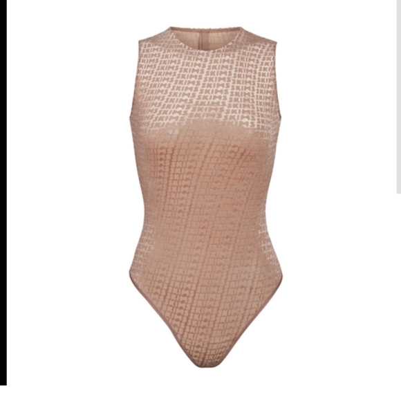 SKIMS Monogram-patterned logo bodysuit - Picture 3 of 10